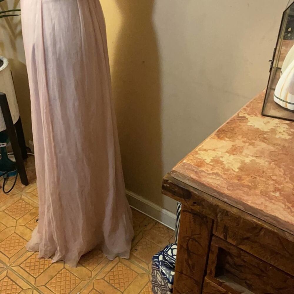 Amsale crinkle chiffon 100% silk gown NWT - Picture 9 of 16